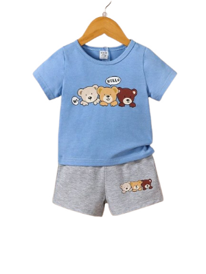 Buy Baby T Shirt & Half Pant Set BM-39 Online