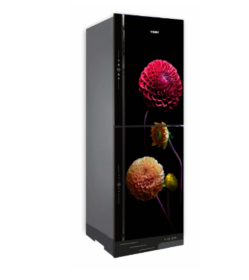 Buy VISION Glass Door Refrigerator RE-305 Liter Dahlia Flower Top Mount at Best Price in Bangladesh