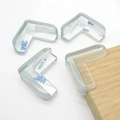 Picture of 4 Pcs Silicon Table Corner Protector Square Edge Cover for Children Safety & Corner Protection Baby Corner Guards