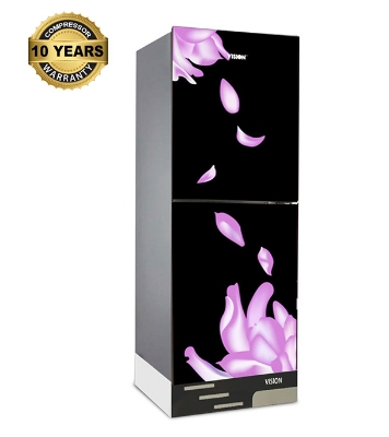 Buy VISION Glass Door Refrigerator RE-180 Liter Black Top Mount at Best Price In Bangladesh	