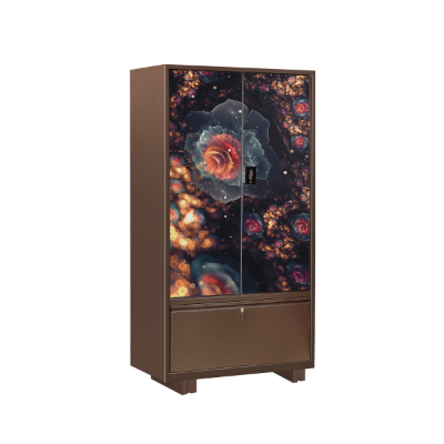 Regal Adjustable Shelf Almirah Choco Blooming Rose