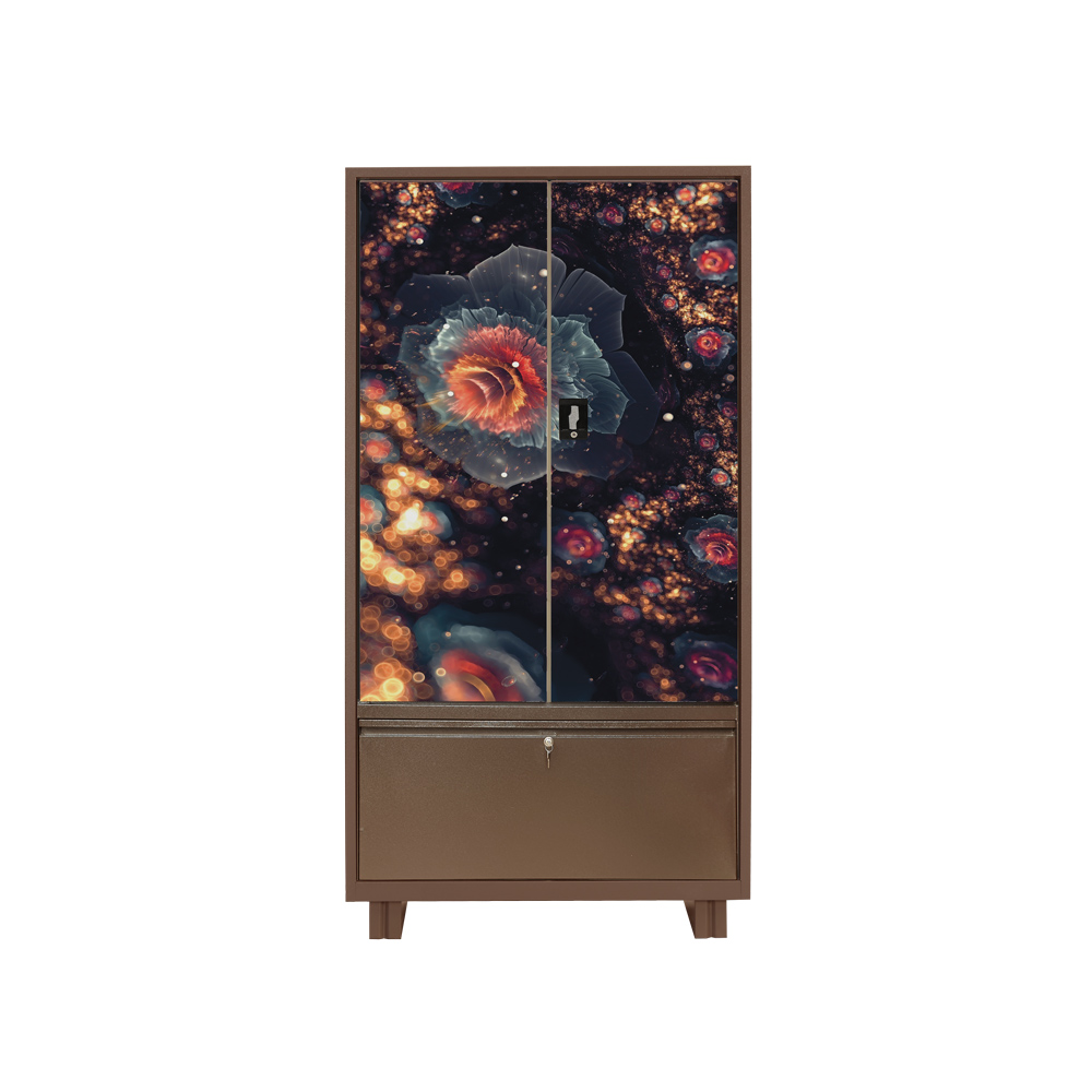 Regal Adjustable Shelf Almirah Choco Blooming Rose