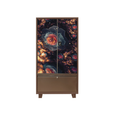 Regal Adjustable Shelf Almirah Choco Blooming Rose