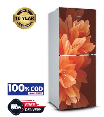 Picture of VISION Glass Door Top Mount Refrigerator RE-200 Litre Lily Orange Picture of VISION Glass Door Top Mount Refrigerator RE-200 Litre Lily Orange