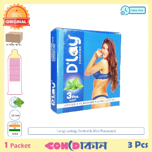 Show details for D'Lay Long Lasting Dotted Mint Flavoured Condom 1 Pack (3 Pcs) D'Lay Long Lasting Dotted Mint Flavoured Condom 1 Pack (3 Pcs)