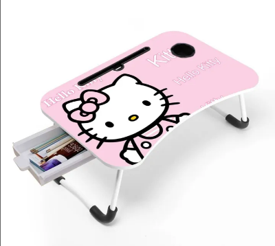 Picture of hellow kitty cute cute girls study table unique  premium sticker. laptop table and cute babys study table