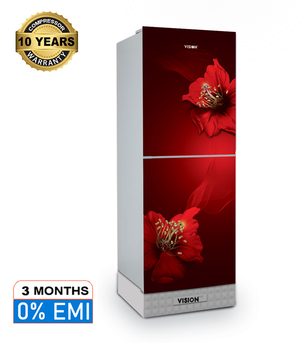 Picture of VISION Glas Door Refrigerator RE-240 Liter Chinese Rose Top Mount