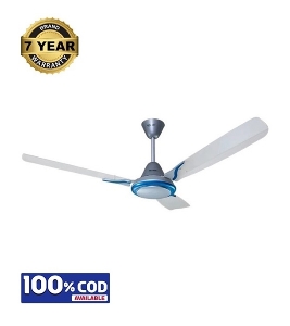 CLICK Camellia Ceiling Fan 56" Silver Blue