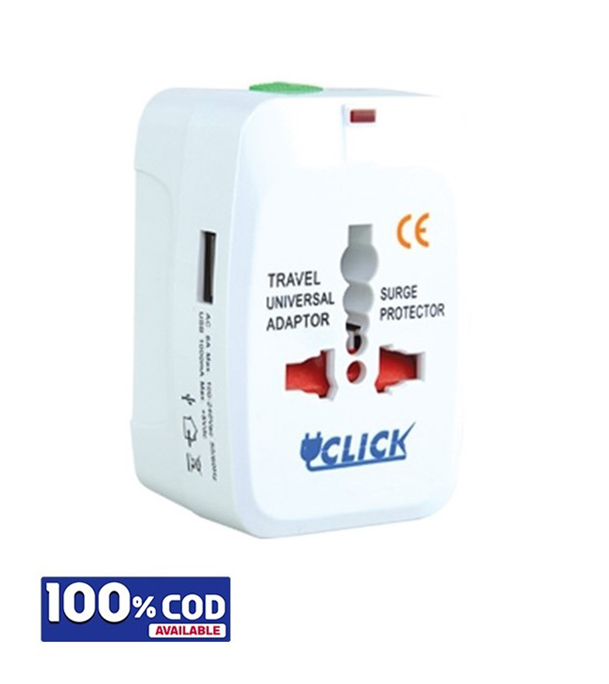 Picture of Click Universal Travel Adaptor With USB 1A 