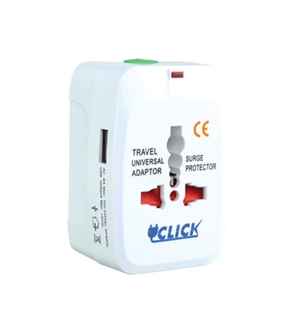 Buy Click Universal Travel Adaptor With USB 1A Online