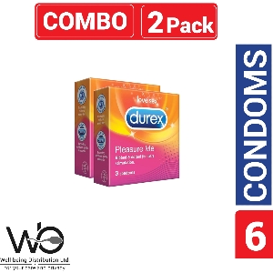 Show details for Durex - Pleasure Me Condom - Combo Pack - 2 Packs - 3x2=6pcs Durex - Pleasure Me Condom - Combo Pack - 2 Packs - 3x2=6pcs