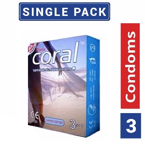 Show details for Coral-Super Dotted Lubricated Condom - 3 Pieces Coral-Super Dotted Lubricated Condom - 3 Pieces