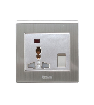 Buy Click-ART-3 Pin Universal Socket With Switch 13A Online at Best Price