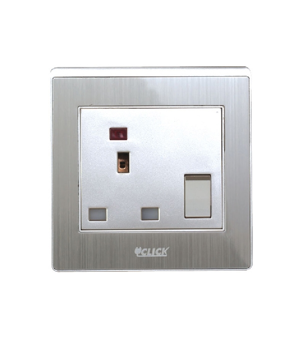 Buy Click ART-3 Pin Flat Socket With Switch,13A Online at Best Price