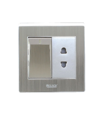 Buy Click ART 2 Pin Socket With Switch,10A Online at Best Price