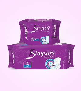 Show details for Staysafe Sanitary Napkin- 16 Pads (Heavy Flow Wings)+ 8 Pads Free Staysafe Sanitary Napkin- 16 Pads (Heavy Flow Wings)+ 8 Pads Free