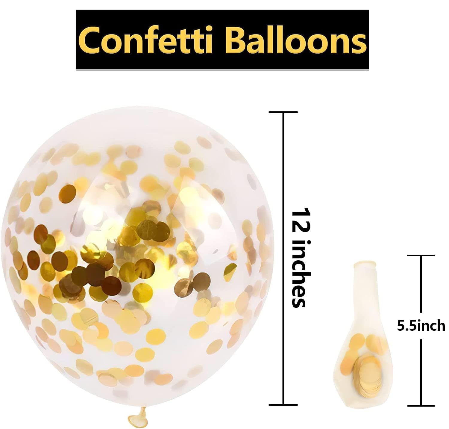 Anniversary Decoration Combo Pack - Including Banners, Backdrop Curtains, Metallic Balloons, Confetti, Arch & B.Tape - Full Package (55 Pcs)