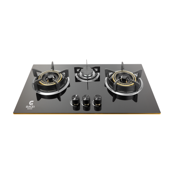 Buy Gazi Smiss Triple Burner Glass Body Gas Stove EG-B712G (LPG Only) Online at Best Price