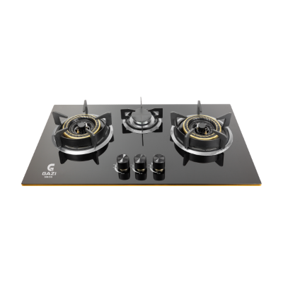 Buy Gazi Smiss Triple Burner Glass Body Gas Stove EG-B712G (LPG Only) Online at Best Price