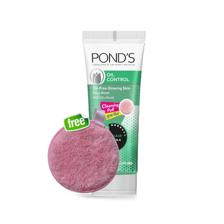 Picture of Pond's Face Wash Oil Control 100g Cleansing Puff Free for Oil Free Glowing Skin | Bangladesh