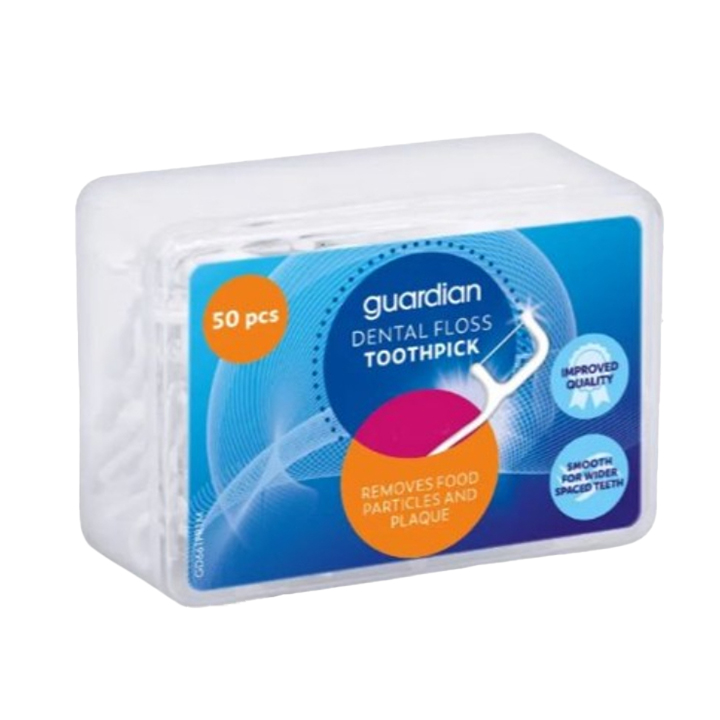Picture of Guardian Dental Floss Toothpick Flat Thread 50pcs Box