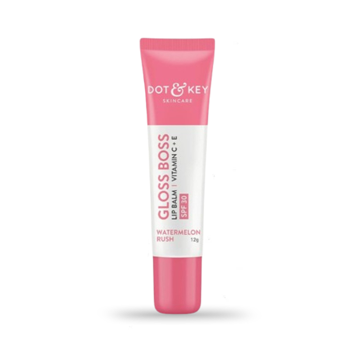 Picture of Dot & Key 12gm Gloss Boss Vitamin C + E Lip Balm with SPF 30 - Watermelon Rush | India