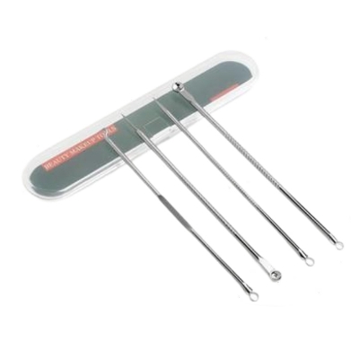Picture of MAANGE 4 Pcs Set Stainless Steel Extractor Blackhead Remover Needles Acne Pimple Blemish Bron Stick