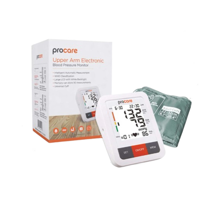 Picture of ProCare Blood Pressure Monitor Upper Arm Electronic BP Machine |  Intelligent Automatic Upper Arm BP Machine Large LCD Monitor & Voice