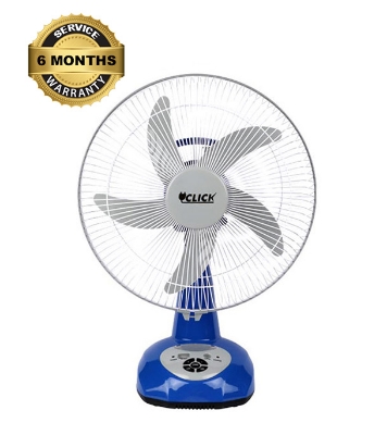 Buy CLICK Rechargeable Table Fan-14''(Blue) Online at Best Price	