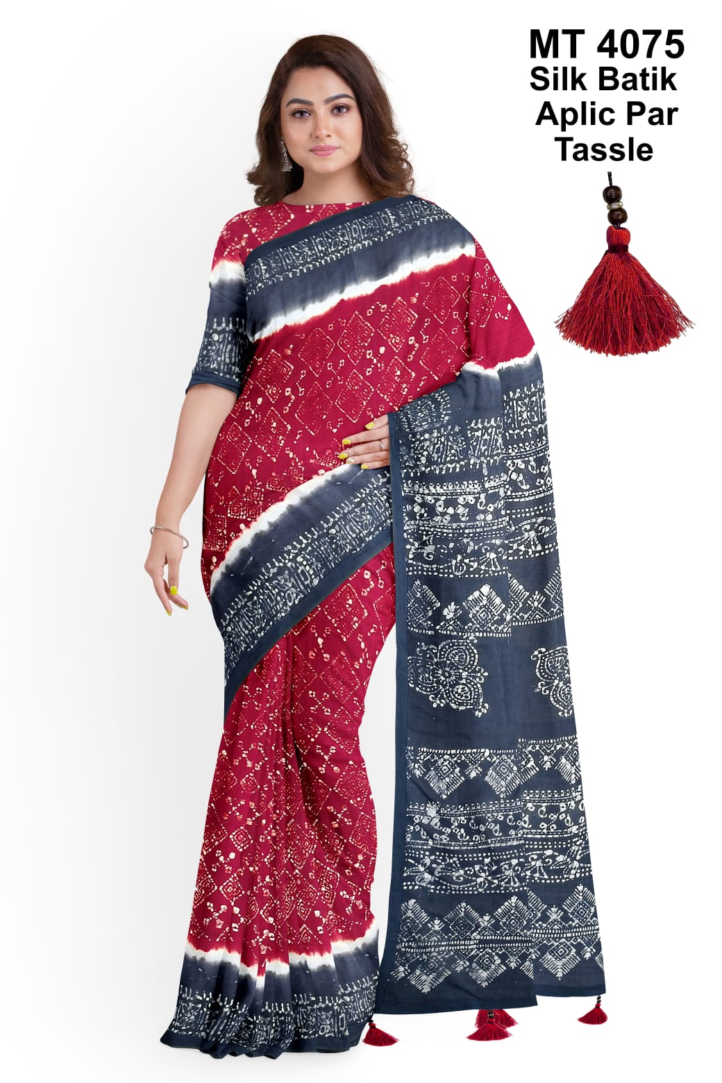 Buy  Silk Batik Saree Best Piece Online at Best Price