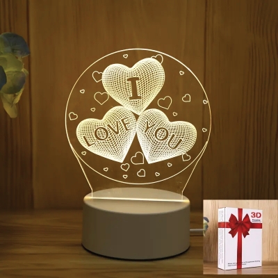 Buy   3D “I Love You” LED Visualization Lamp – The Perfect Gift for Birthdays or Anniversaries   at Best Price in Bangladesh