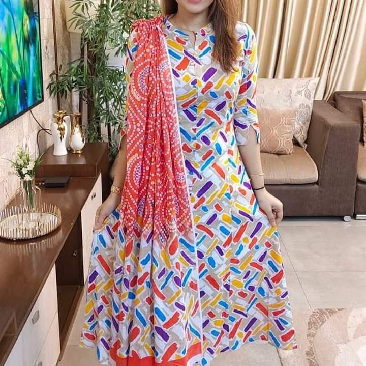 Picture of Three piece/ Salwar Kameez/ Cotton salwar kamiz