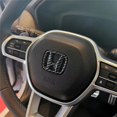 Picture of 50*40mm HONDA Steering Wheel Emblem Badge Decal with 3M Adhesive for Accord Odyssey CRV Civic City