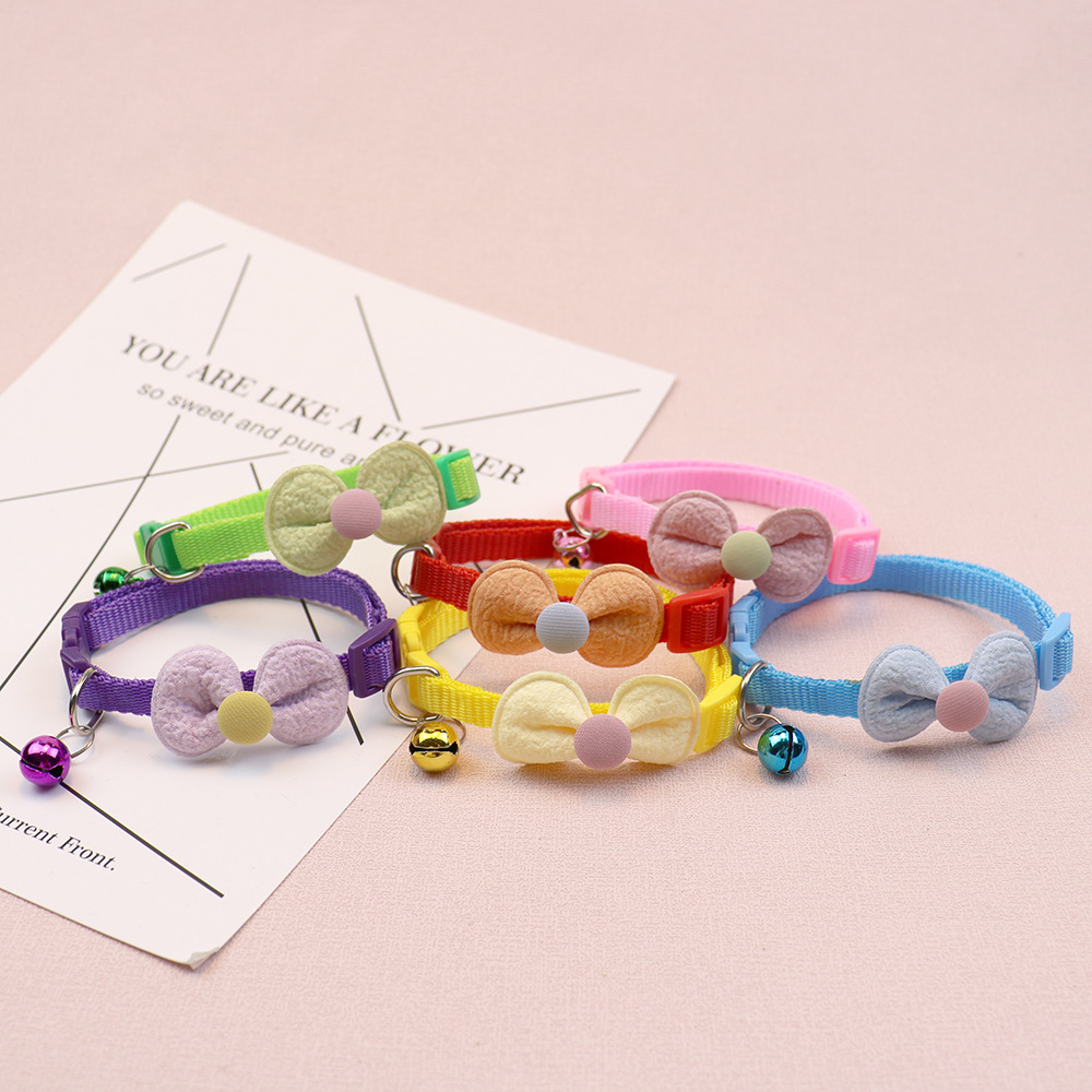 Picture of Pet Bow Collar Cat Bell Collar