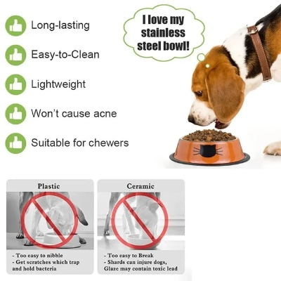 Picture of Cat Feeder Slope Anti-Ant Food Bowl For Cat Pet Accessories Dog Bowl Quality Stainless Steel Container For Cats Pet Supplies