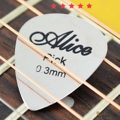 Picture of 1 Pcs 0.3mm Guitar Plectrums Stainless Steel Metal Guitar Picks