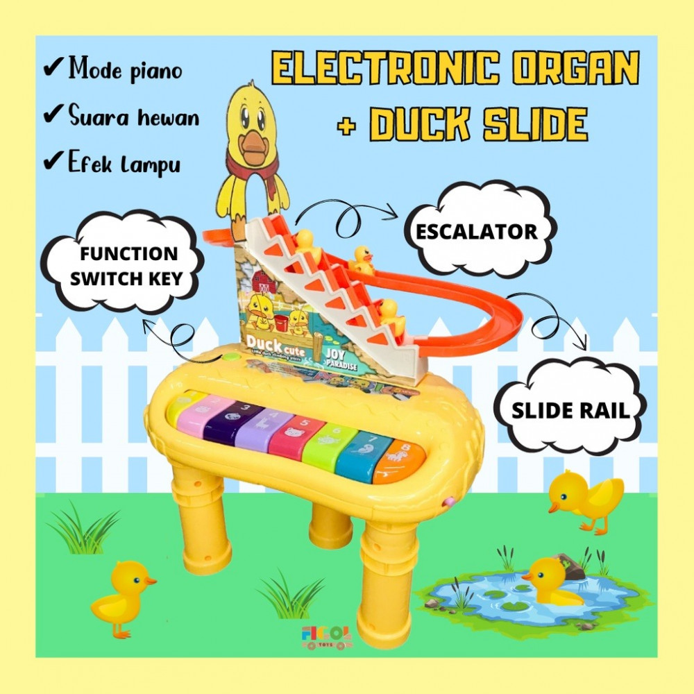 Buy Early Education Duck Cute 2 in1 Multifunction piano and Duck Slide Toy at Best Price In Bangladesh