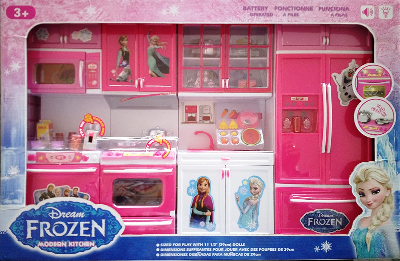 Buy Baby New Toys Frozen Cartoon Figured Battery Operated Modern Dream Kitchen Set (Model No- QF26210FR) at Best Price In Bangladesh