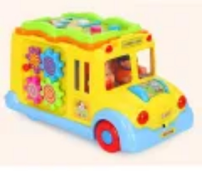 Buy Hola Children Electric School Bus Music Car Including 8 Games and Animal Calls Early Educational Toys at Best Price In Bangladesh