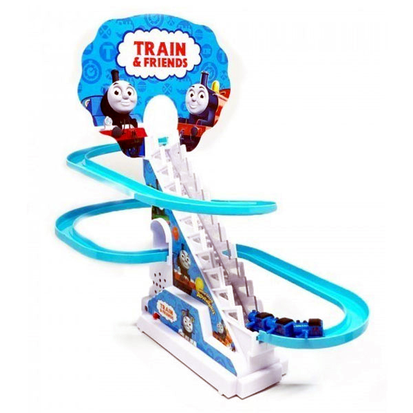 Buy Thomas Train Track Set Toy Electric Staircase Slide Track Set Toy With Light & Music at Best Price In Bangladesh