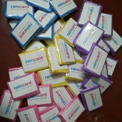 Picture of Pocket Rain Card 10 Pcs for rainy season.