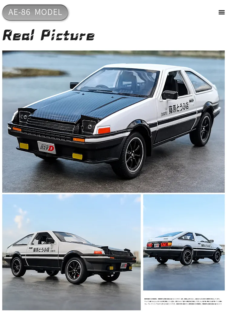 Buy Collectable Edition 1/24 Scale Car Model Diecast Initial D AE86 Pull Back 4 Opening Doors Alloy Simulated Toy Metal Cars at Best Price In Bangladesh