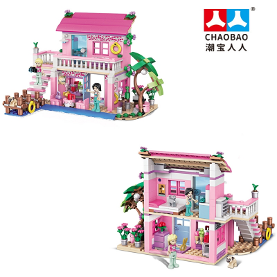 Buy Construction game for girls, model house with terrace and figurines, 48×30cm, 474 pieces, multicolored, +6 years at Best Price In Bangladesh