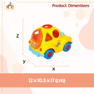Buy HOLA Baby Toys Electronic Car with Music, Light, Puzzle & Fruit Shape Sorters Learning Educational Toys for Children at Best Price In Bangladesh