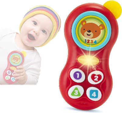 Buy Cell Phone Toy for Babies, Kids Phone with Music, Flashing Light and 4 Buttons Musical with 8 Songs and Pretend Play for Baby Fun Phone -Winfun 000638 at Best Price In Bangladesh