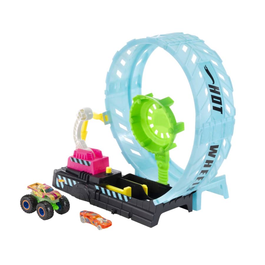 Buy Hot Wheels Trucks Glow-In-The Dark Epic Loop Challenge Playset with Ramp and Giant Loop Includes 1:64 Scale Die-Cast Truck and 1 Car-HBN02 at Best Price In Bangladesh