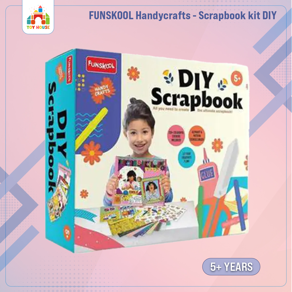 Buy FUNSKOOL Handycrafts - Scrapbook kit DIY Scrapbook Stick Sketch Design and More 5 Years + Art and Craft kit at Best Price In Bangladesh
