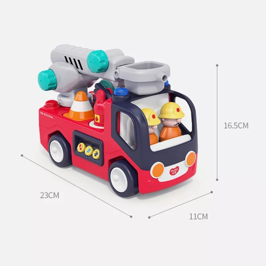 Buy Hola Fire Engine Ladder Truck Toy for Kids Early Learning Fire Engine with Light and Music Toys at Best Price In Bangladesh