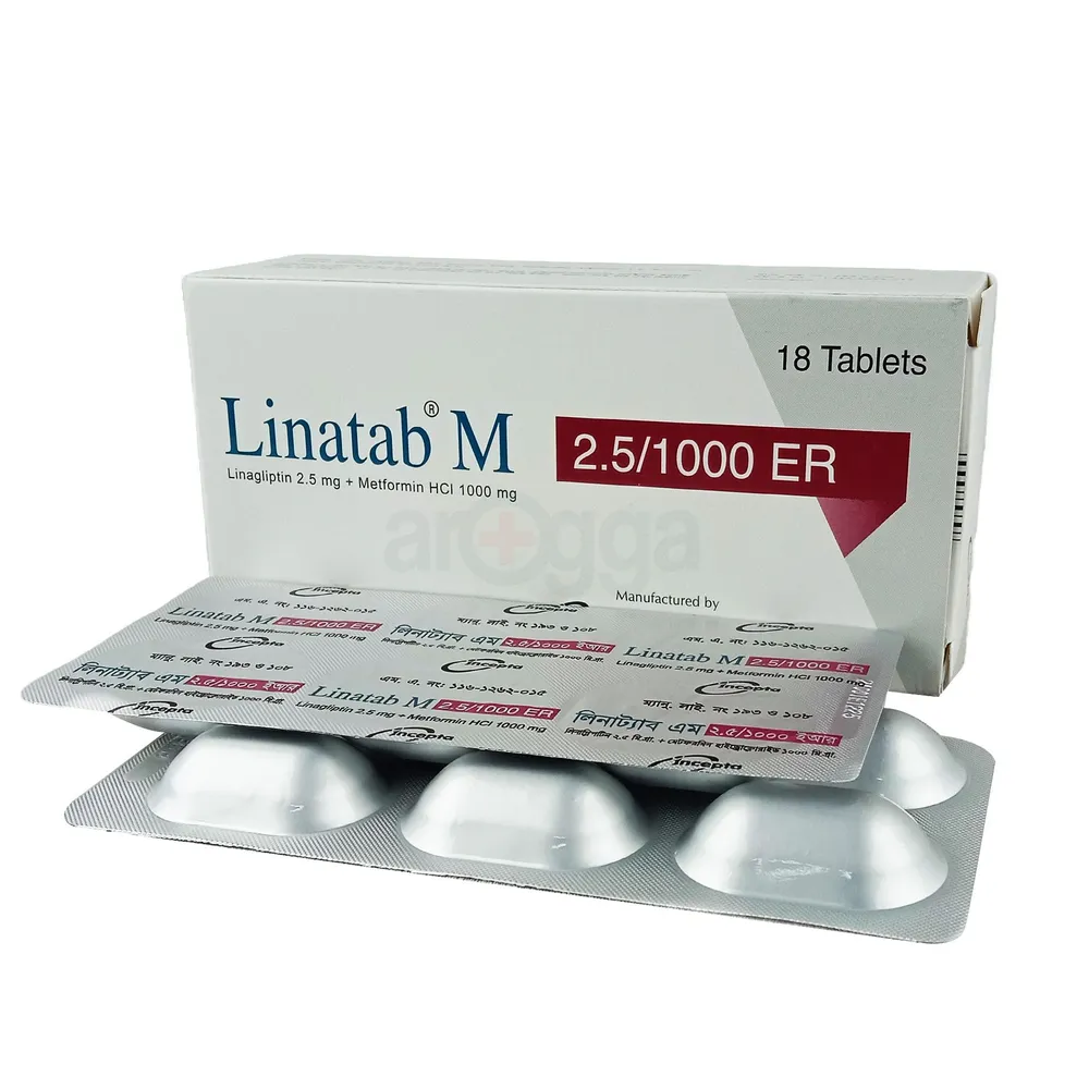 Picture of Linatab M ER 2.5/1000mg Tab
