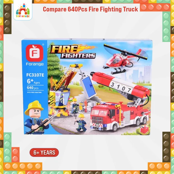 Buy Compare 640Pcs Fire Fighting Truck Car Blocks Toy Fire Helicopter Firefighter Figures Man Bricks Educational Toys Boys Children Toy Gift Price In Singapore at Best Price In Bangladesh